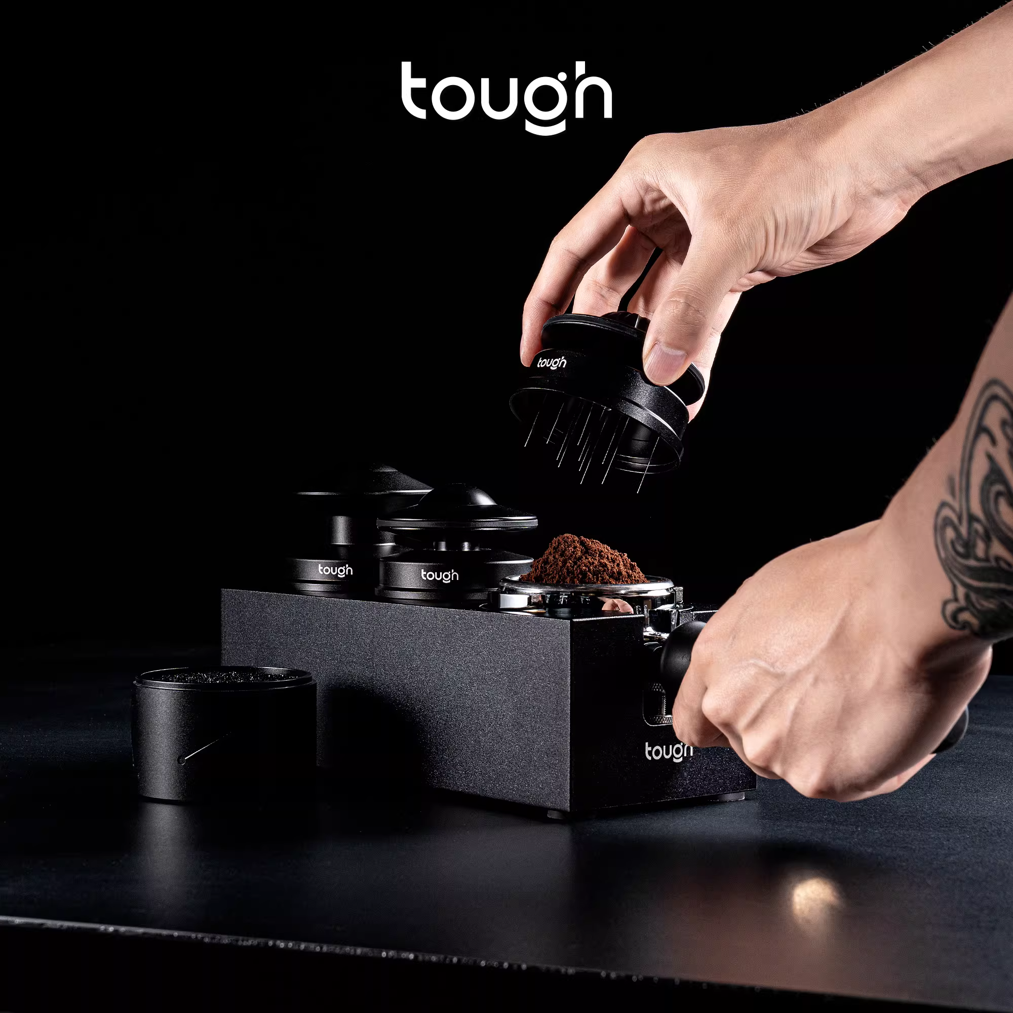 Dụng cụ nén cà phê Stubborn Coffee UFO Series, kiểu UFO, lực nén không đổi, dụng cụ phân phối bột cà phê dạng búa, dụng cụ phân phối bột tự cân bằng kiểu kim