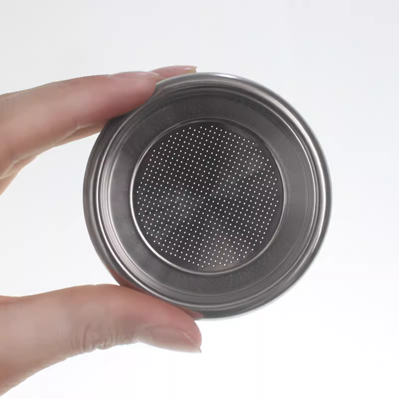 Bát làm sạch máy pha cà phê, tay cầm đầu pha, thép không gỉ, không xốp, 51/54/58mm, bát đựng bột đơn/đôi, đa năng.