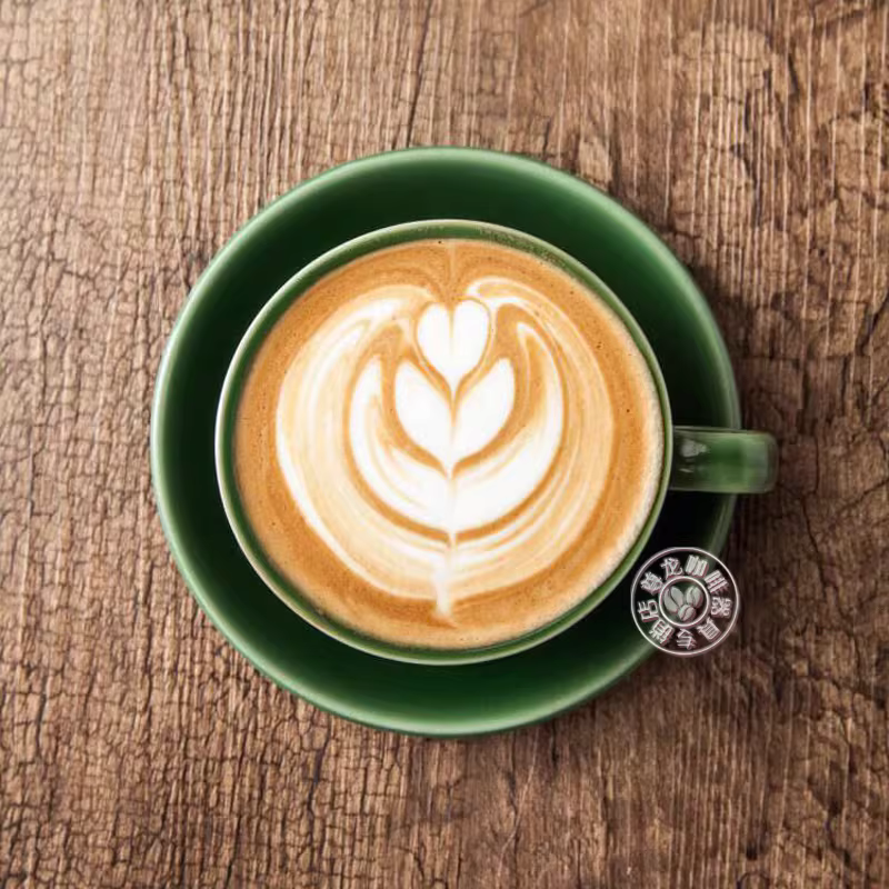 Bộ tách cà phê sứ xanh cổ điển, tách cappuccino gốm men xanh, tách latte art Pháp miệng rộng 230ml