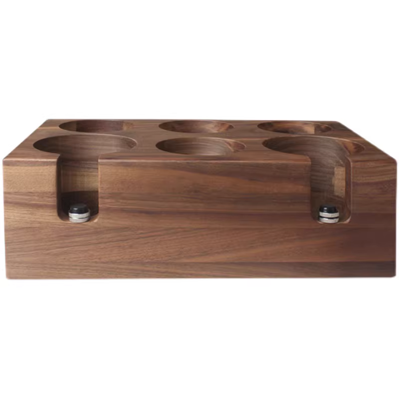 Giá đỡ máy pha cà phê Mojia, đế gỗ chắc chắn, giá để tay cầm máy pha cà phê espresso, giá đỡ 51/58mm