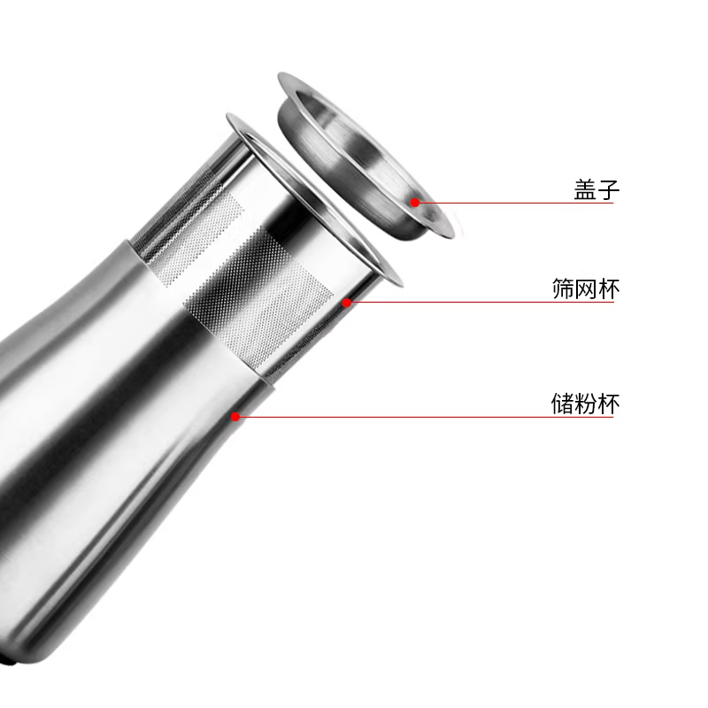 Máy sàng bột cà phê bằng thép không gỉ, Pegasus nhỏ, máy xay cà phê điện Flying Eagle nhỏ, cốc thép đựng bột, cốc thơm, bình sàng bột mịn.