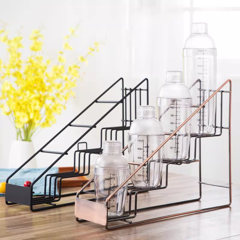 Giá để đồ bằng sắt nghệ thuật, thép không gỉ, để trưng bày nước ép trái cây, sữa, cà phê, trà sữa, mứt, chai siro Morin.