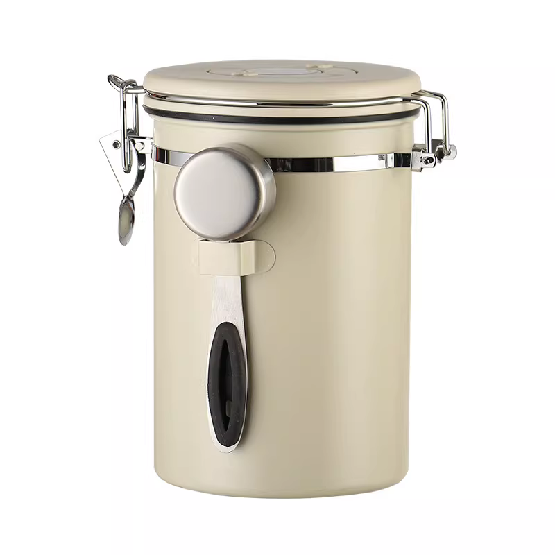 Hũ đựng hạt cà phê bằng thép không gỉ 304, hũ đựng bột cà phê kín, trà, thực phẩm khô, đậu, hũ đựng ngũ cốc