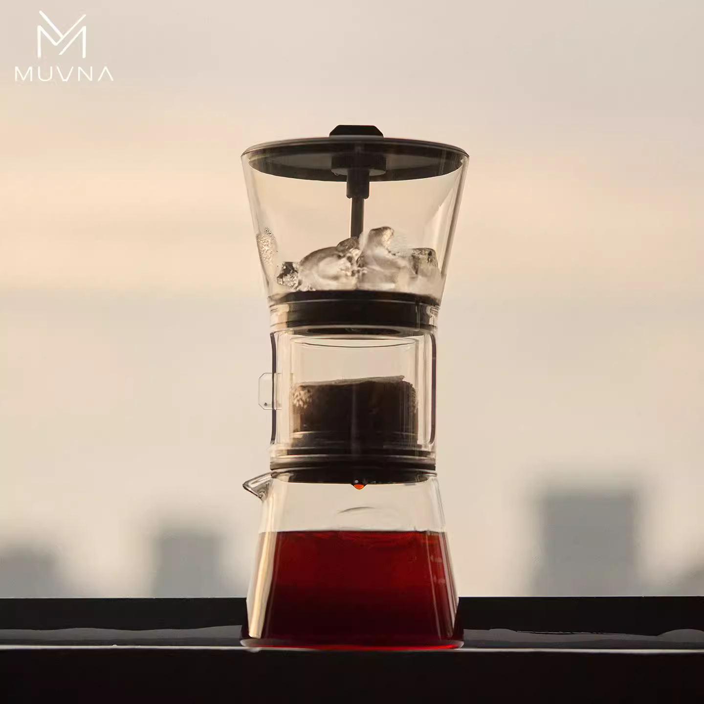 Máy pha cà phê đá MUVNA 600ml, máy pha cà phê nhỏ giọt, bộ lọc nhỏ giọt, pha cà phê thủ công, pha cà phê lạnh, bình pha cà phê đá