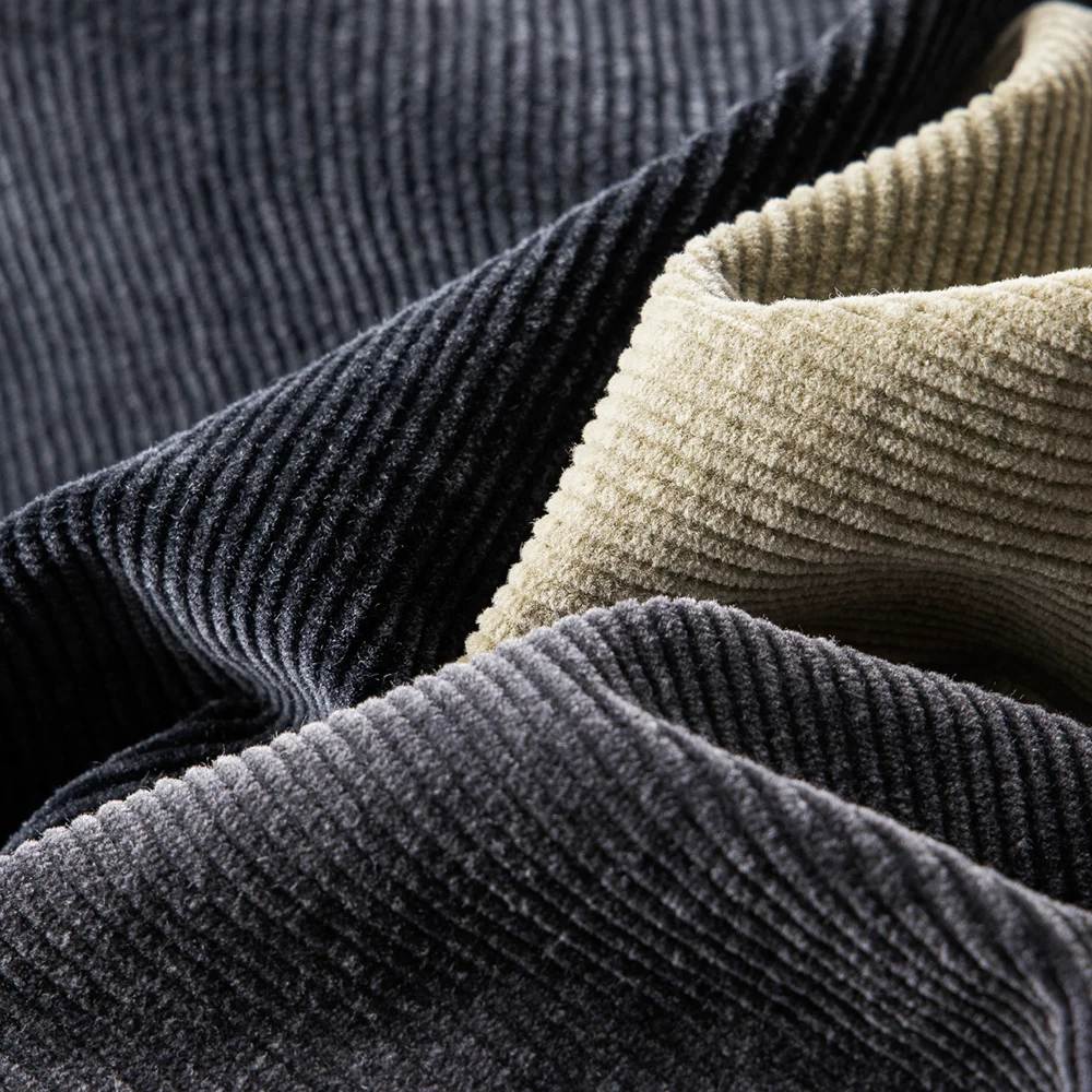 2023 Mùa Thu Đông Mới Quần Nhung Thường Ngày Nam Thẳng 5 Túi Quần Nhung Đa Năng Ấm Nguyên Chất Cotton quần Dài