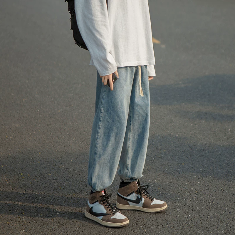 Quần jean jogger phong cách ins thời thượng phiên bản Hàn Quốc quần harem đa năng xuân thu 2023 quần ống rộng mới dành cho nam