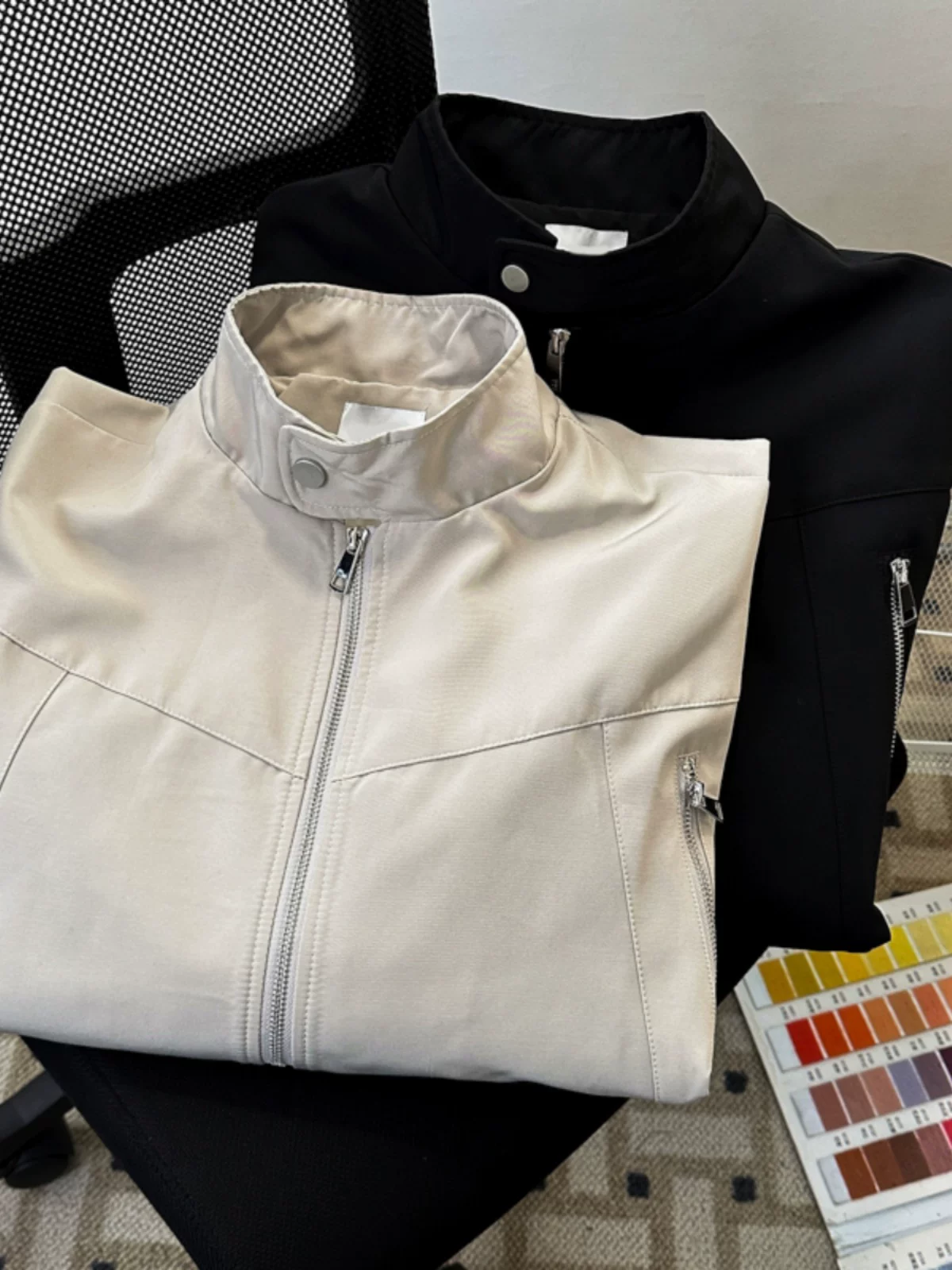 Áo khoác phi công dành cho nam, dáng rộng, cổ đứng, kiểu áo khoác bóng chày, phong cách xuân thu, thương hiệu thời trang retro Mỹ, áo khoác ngoài cho cặp đôi.