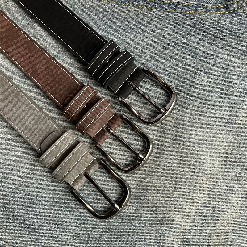 Thắt lưng đa năng phong cách Hàn Quốc dành cho nam và nữ, thắt lưng khóa ghim, thời trang hợp xu hướng, thắt lưng quần âu đơn giản và sành điệu dành cho thanh thiếu niên.