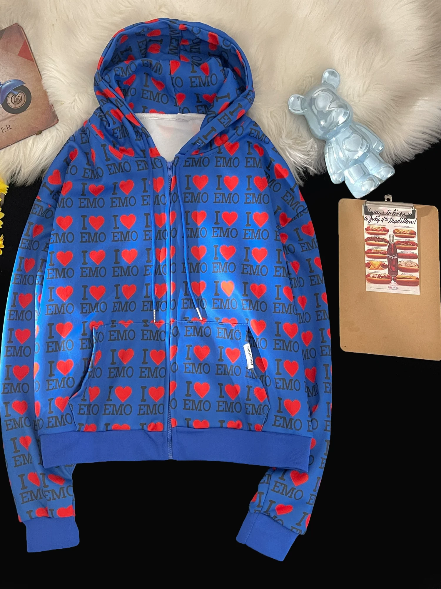 Áo hoodie in chữ toàn thân dành cho nam và nữ, áo dài tay có khóa kéo đa năng hợp thời trang mùa thu, áo khoác thường ngày kiểu Mỹ dành cho cặp đôi.