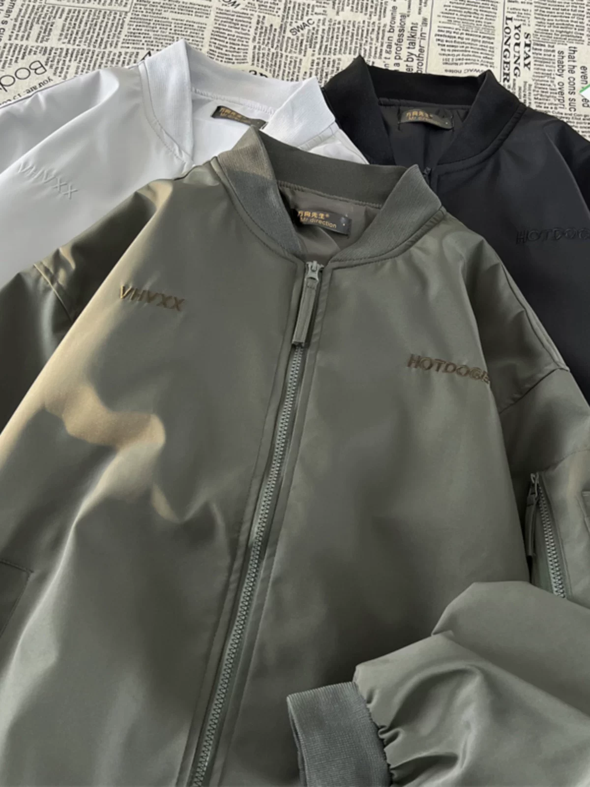 Áo khoác bóng chày kiểu Hồng Kông dành cho nam, áo khoác phi công dáng rộng hợp thời trang mùa xuân thu, áo khoác ngoài kiểu Mỹ dành cho cặp đôi.