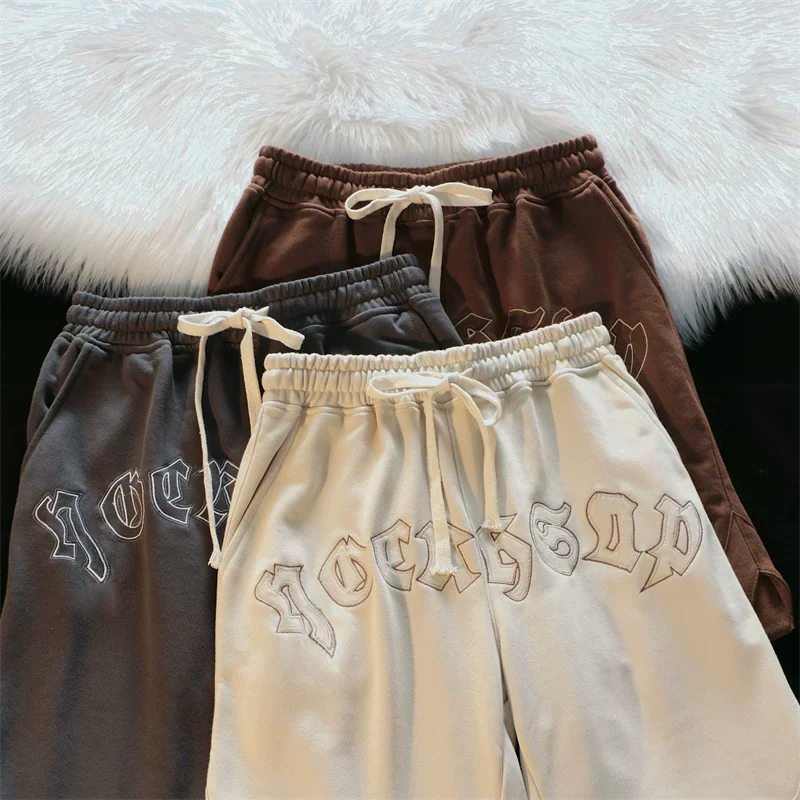 Quần short bóng rổ thêu họa tiết retro của Mỹ dành cho nam, quần thể thao mỏng rộng rãi mùa hè, quần short năm điểm thương hiệu thời trang đường phố cao cấp.