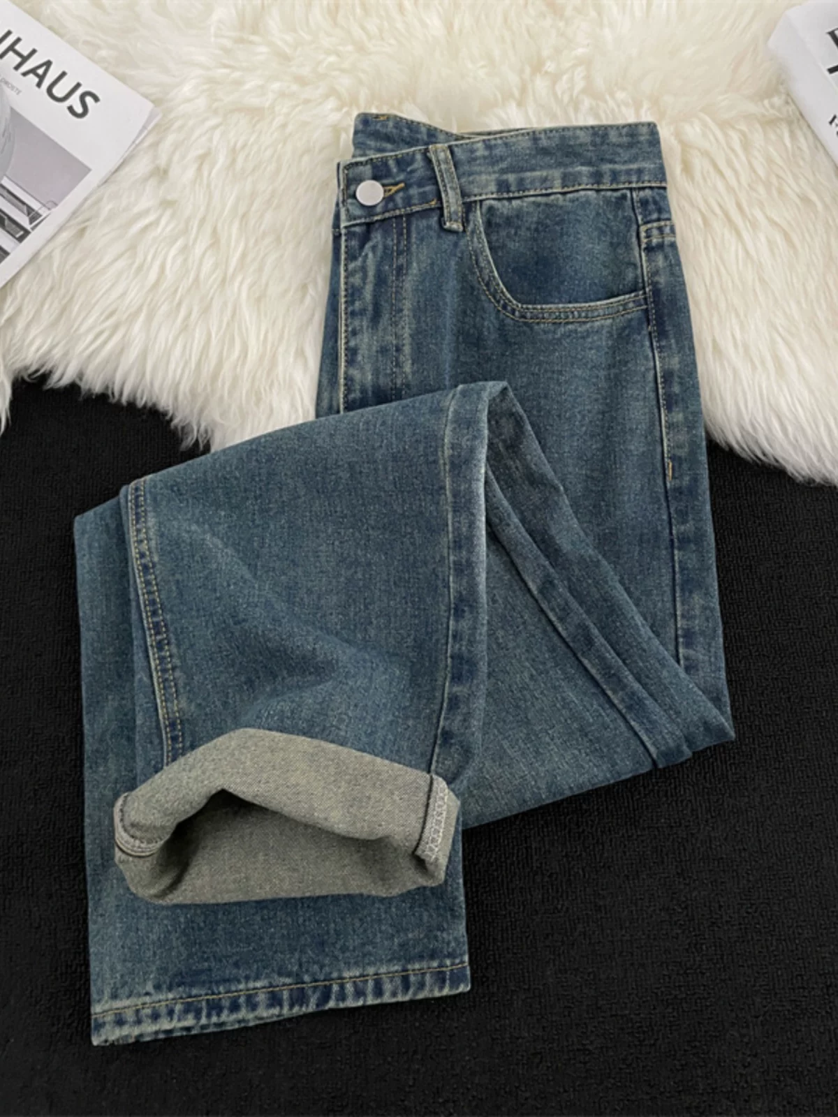 Quần jean denim mỏng mùa xuân BF thương hiệu thời thượng đa năng dành cho nam sinh viên quần dài dáng rộng thẳng kiểu Mỹ quần dài thường ngày