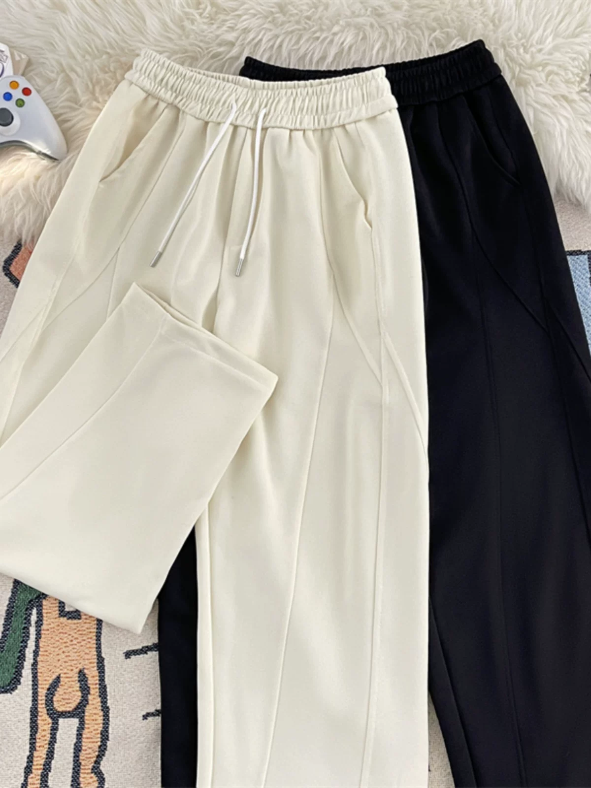 Quần thể thao dáng rộng thông thường dành cho nam, Quần Cleanfit phong cách Mỹ hợp thời trang thu đông, Quần ống rộng dáng thẳng thương hiệu thời thượng.