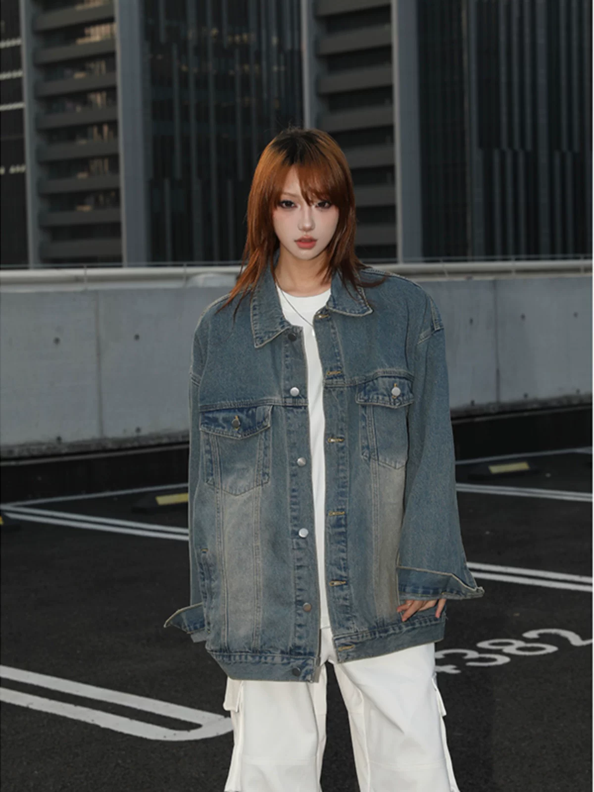 Áo khoác denim phong cách retro Mỹ, áo khoác công sở thời trang mới mùa xuân thu, kiểu dáng rộng rãi dành cho cặp đôi, áo khoác nam.