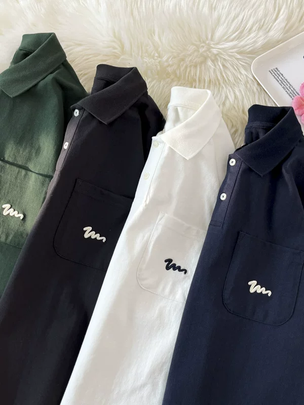 Áo polo kiểu Mỹ dành cho nam, tay ngắn, đa năng, hợp thời trang, dáng rộng, cổ bẻ, phong cách đại học mùa hè, áo nửa tay dành cho cặp đôi.