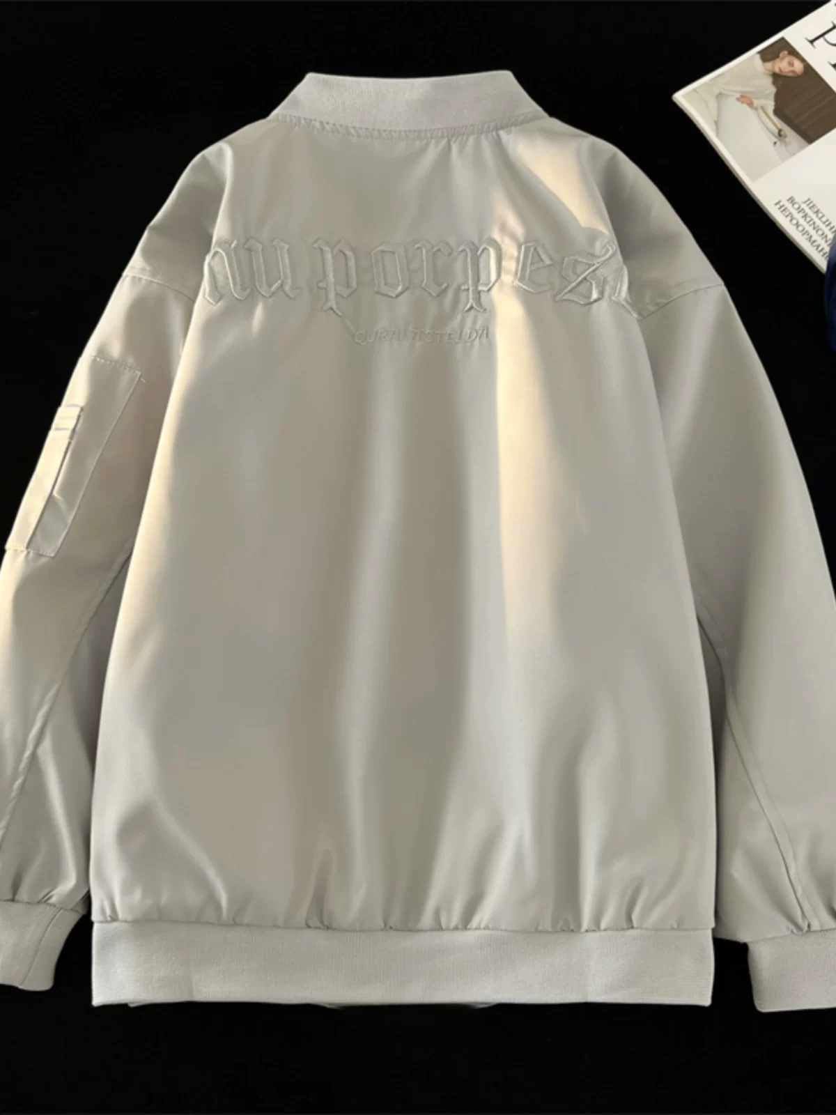 Áo khoác bóng chày kiểu Hồng Kông dành cho nam, áo khoác phi công dáng rộng hợp thời trang mùa xuân thu, áo khoác ngoài kiểu Mỹ dành cho cặp đôi.