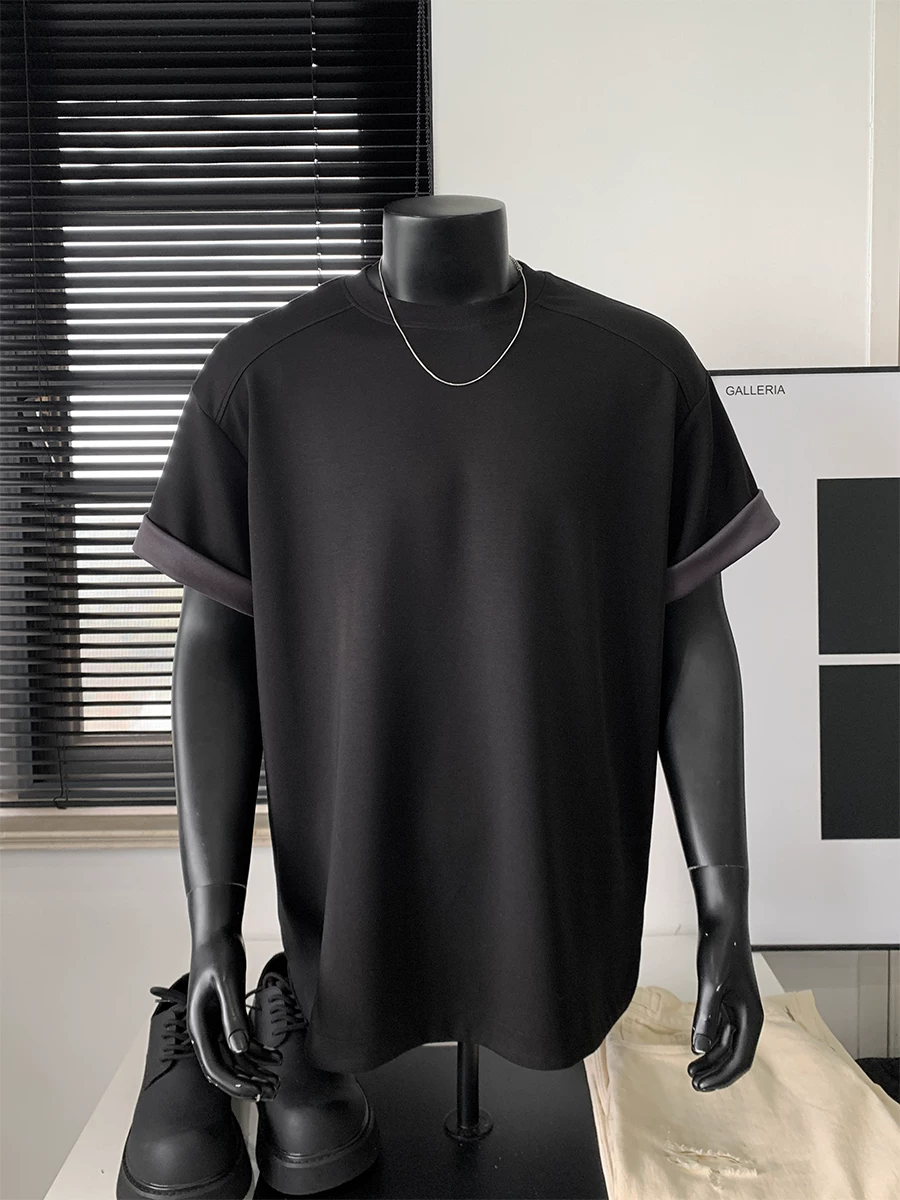 Áo thun nam tay ngắn kiểu Mỹ, áo thun mùa hè chất liệu dày dặn, kiểu dáng rộng rãi, thiết kế thời trang gọn gàng.