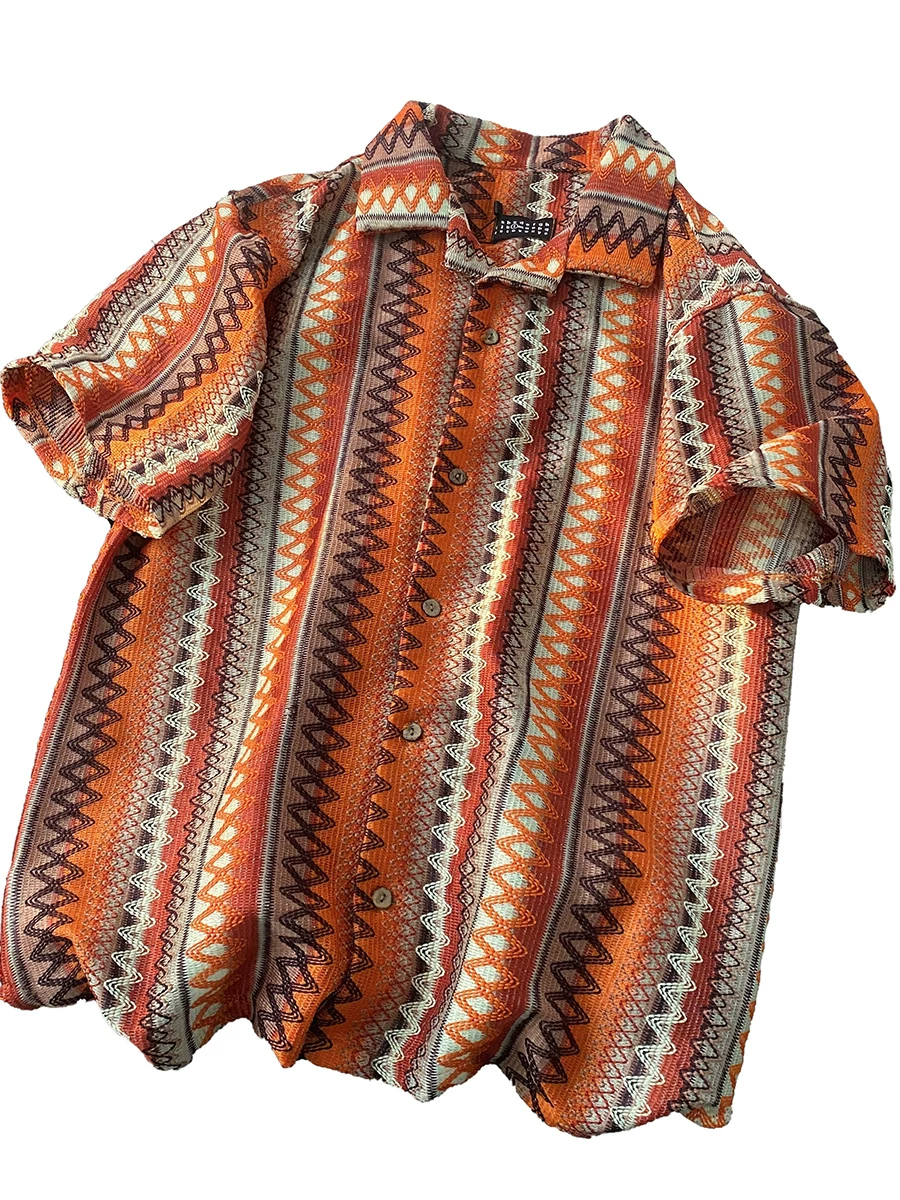 Áo sơ mi nam phong cách dân tộc cổ điển, tay ngắn, cao cấp, mát mẻ và sành điệu, áo sơ mi nửa tay mỏng, dáng rộng, hợp thời trang mùa hè.