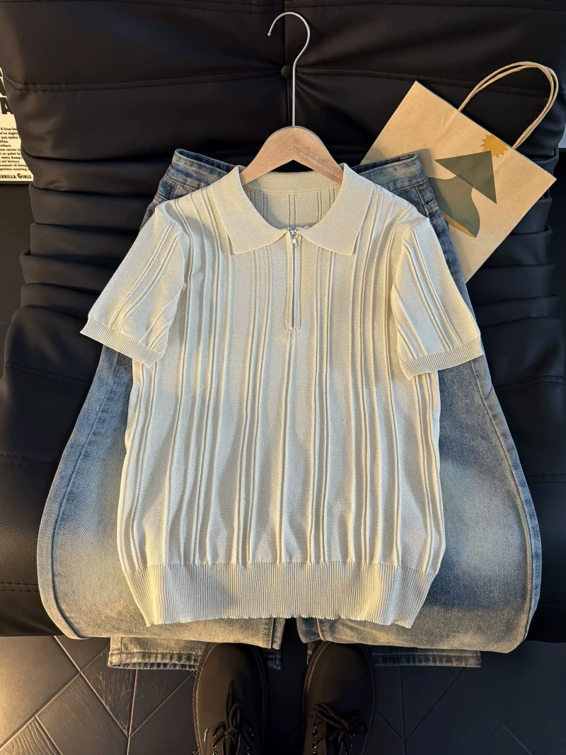 Áo polo nam chất liệu tơ đá dệt kim, cổ trụ, tay ngắn, thoáng mát mùa hè, kiểu dáng thời trang, thương hiệu nổi tiếng, áo thun rộng rãi thoải mái.