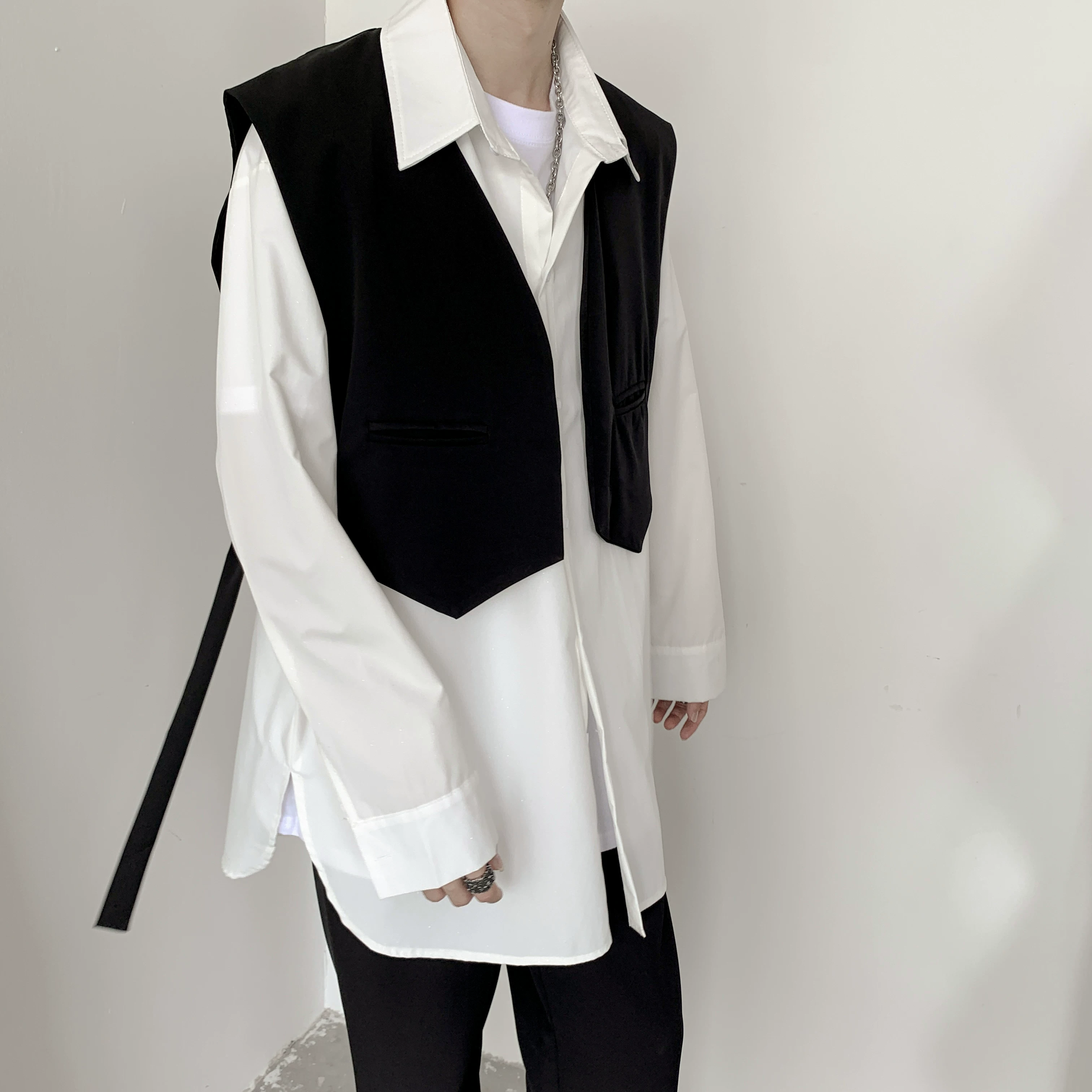 Áo vest nam mùa xuân thu phong cách Hàn Quốc áo khoác ngoài thông thường hợp thời trang áo khoác vest dáng rộng thoáng mát