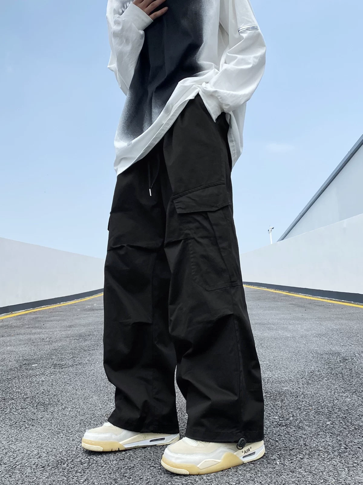 Quần cityboy kiểu Nhật mùa hè dành cho nam, quần công sở nhanh khô kiểu Mỹ, quần ống đứng rộng rãi, hợp thời trang, phong cách thường ngày.
