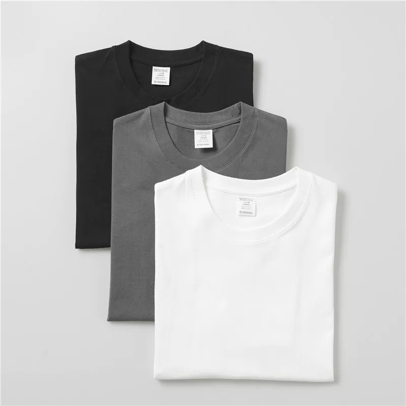 Áo thun cổ tròn tay ngắn chất liệu cotton 100% dày dặn 260g, áo thun trơn màu cơ bản, áo thun unisex dáng rộng thời trang thương hiệu nổi tiếng.