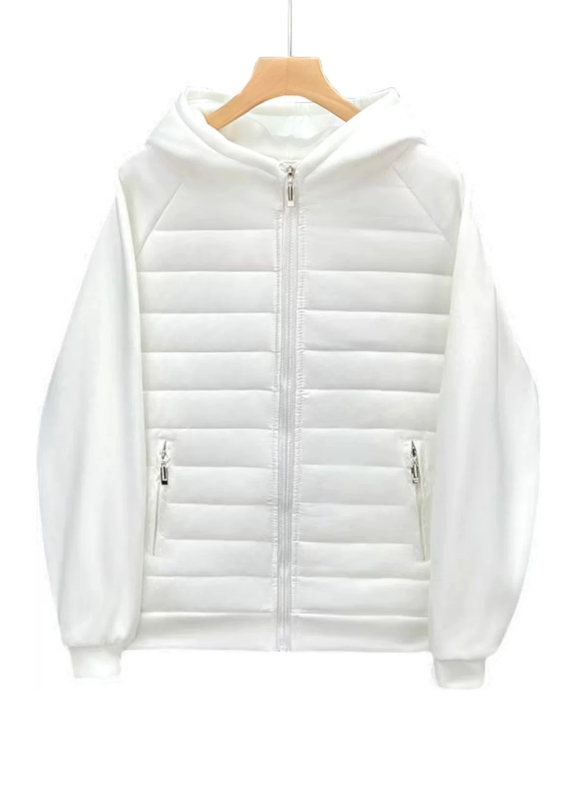 Áo khoác cotton có mũ trùm đầu chắp vá mùa đông BF Áo khoác phao nam phong cách Hàn Quốc hợp thời trang giản dị đa năng Quần áo cotton ấm áp