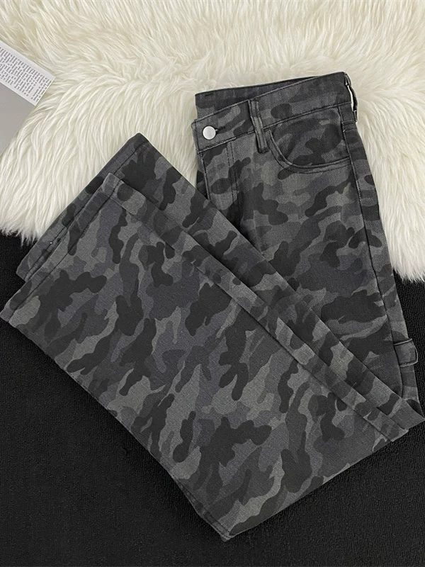 Quần jean công sở ngụy trang cá tính và sành điệu dành cho nam, quần cleanfit thương hiệu hợp thời trang mùa hè, quần dài ống rộng dáng rộng phong cách Mỹ cổ điển.