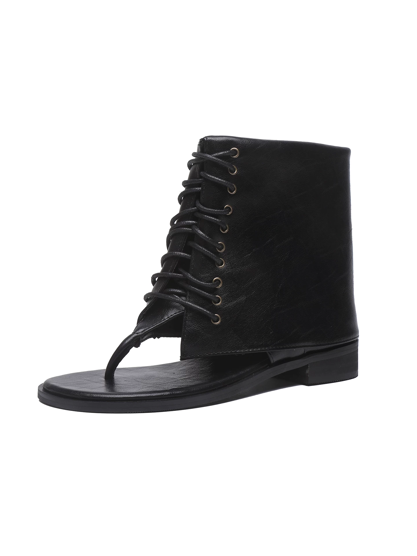 Dép quai ngang nữ kiểu hot girl, sandal hở mũi có dây đeo, sandal La Mã retro phong cách cao bồi miền Tây mới mùa hè 2026.