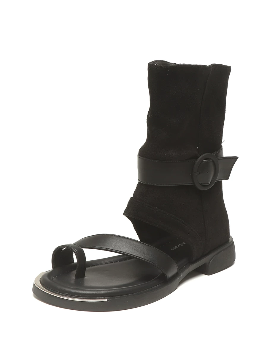 Giày sandal cao cổ thời trang nữ thiết kế cut-out, bốt kiểu La Mã, phong cách mới mùa hè 2026, bốt bootcut, bốt ngắn cao bồi miền Tây.