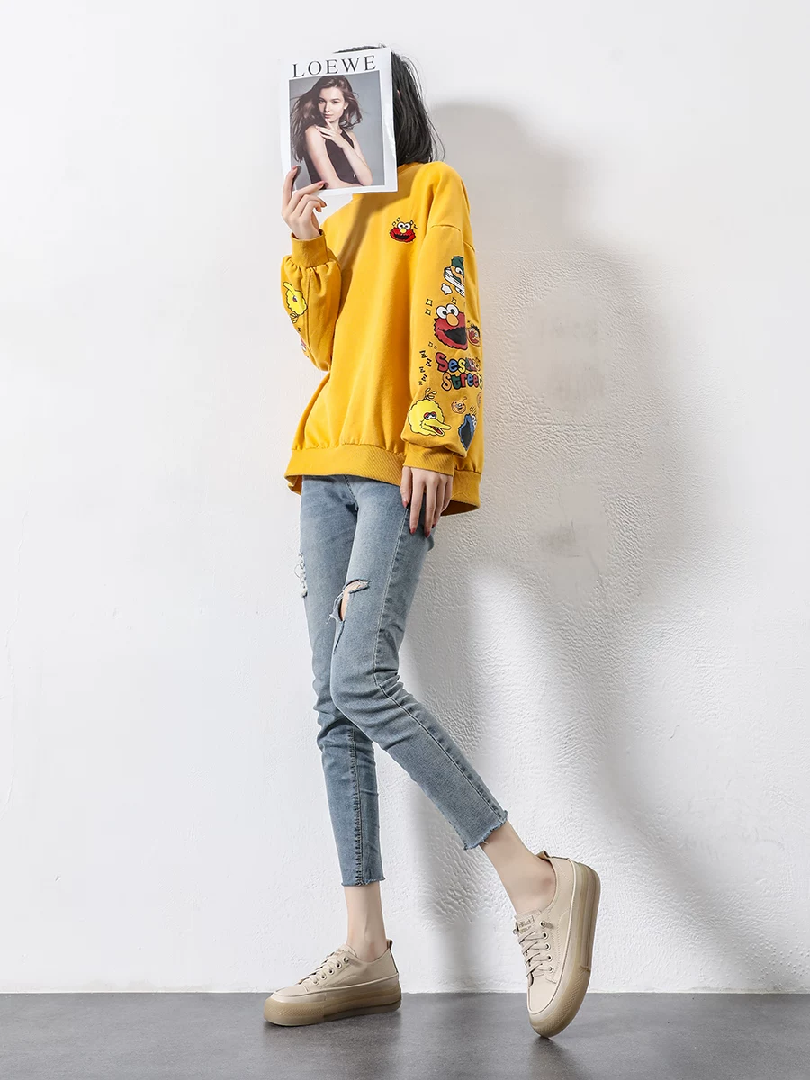 Giày nữ da bò thật kiểu retro màu trắng, mẫu mới xuân 2026, kiểu lười, đế mềm, đế dày, giày thể thao thường ngày