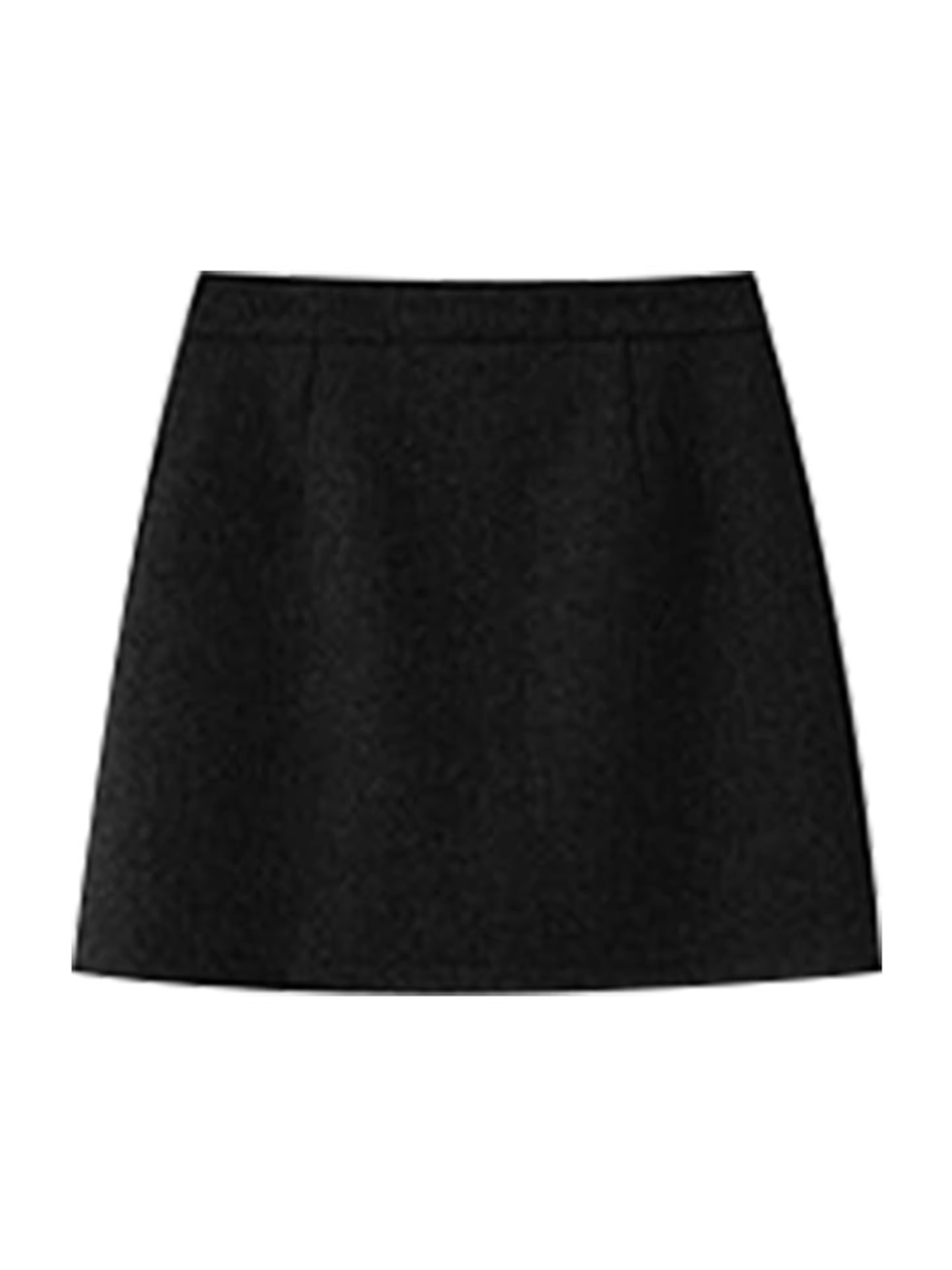 Váy len đen La Chapelle dành cho nữ 2025, kiểu dáng mới thu đông, dáng nhỏ nhắn, cạp cao, ôm sát, kiểu bút chì