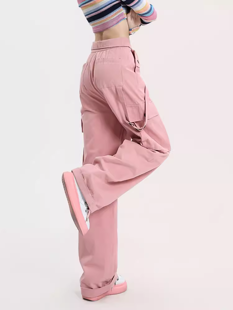 Quần jeans kiểu Mỹ La Chapelle dành cho nữ, mùa xuân thu 2025, kiểu dáng mới, cạp cao, rộng rãi, ống thẳng, dành cho người nhỏ nhắn