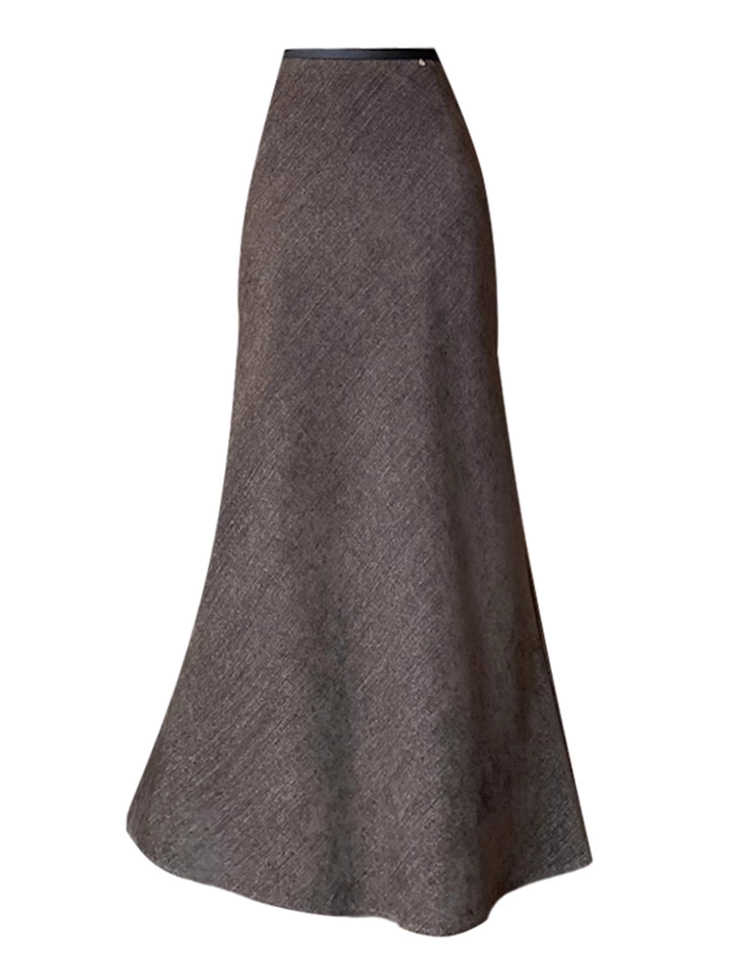 Váy ôm sát đuôi cá màu đen La Chapelle dành cho nữ, mẫu mới thu đông 2025, cạp cao, dáng xòe, midi