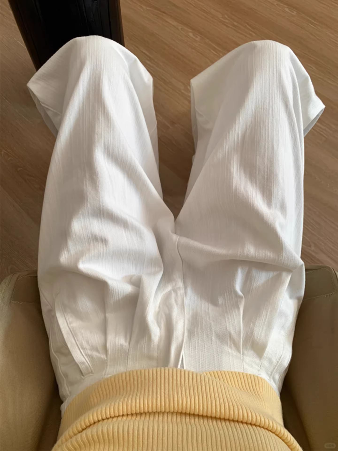 Quần jeans trắng dáng rộng La Chapelle dành cho nữ, kiểu dáng mới thu đông 2025, cạp cao, rộng rãi, phong cách Mỹ, dáng thẳng