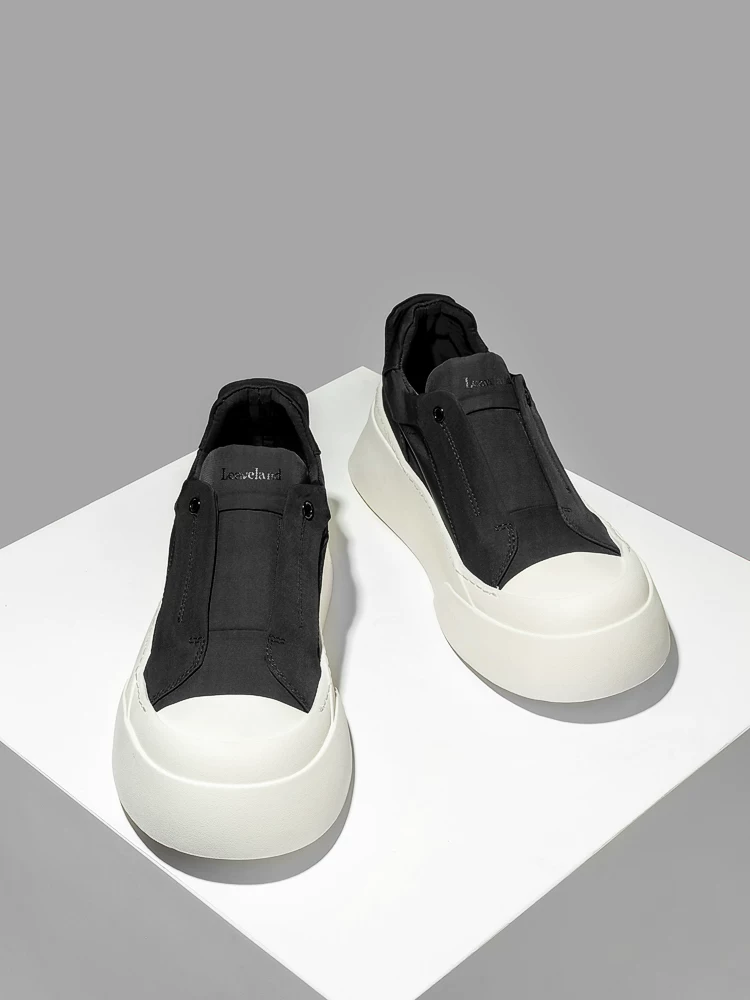 Giày nam Maple Leaf, giày thể thao đế dày tăng chiều cao, giày vải nam kiểu lười, giày thoáng khí mới, giày thể thao và giày thường ngày hợp thời trang mùa thu