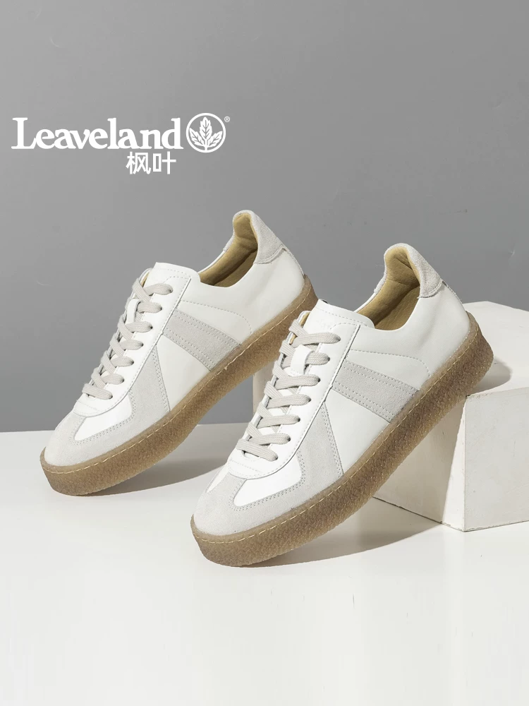 Giày thể thao nam màu trắng Maple Leaf Giày thể thao nam phong cách mới Giày thể thao nam kiểu Đức Giày đa năng Giày thể thao cổ điển hợp thời trang Giày thể thao thông thường Giày nữ