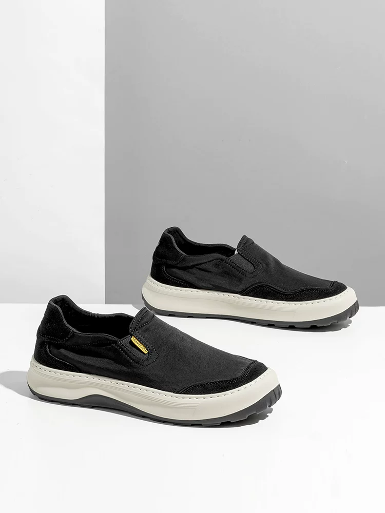 Giày vải nam Maple Leaf kiểu Hàn Quốc, giày thời trang, thoáng khí, đế mềm, giày lười đa năng