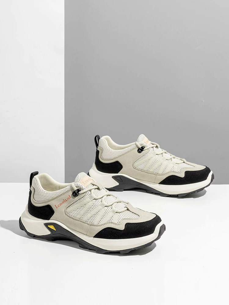 Giày nam Maple Leaf mùa thu, giày thể thao thường ngày, giày leo núi ngoài trời nam 2025 mới, đế dày, tăng chiều cao, giày bố thoáng khí