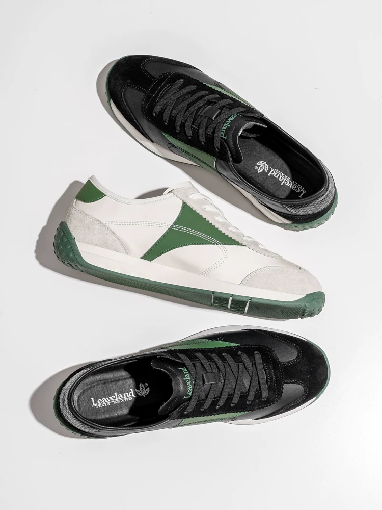 Giày nam Maple Leaf Da thật Giày Forrest Gump Giày thể thao nam mới Giày thể thao mùa thu thoáng khí Giày nam thông thường Giày cổ điển hợp thời trang Đế mềm