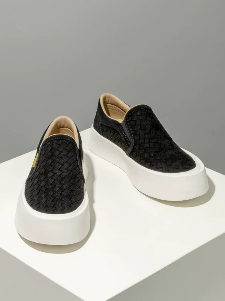 Giày Loafer Nam Maple Leaf Thời Trang, Giày Lười, Giày Dệt Retro, Giày Sneaker Thời Trang Đa Năng, Phong Cách Thông Thường