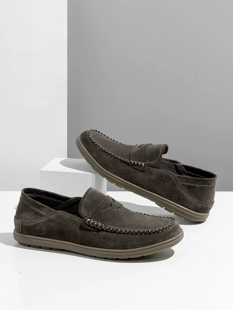 Giày Loafer Nam Da Bò Maple Leaf 2025 Mẫu Mới, Giày Lười Nam, Đế Mềm Thoáng Khí