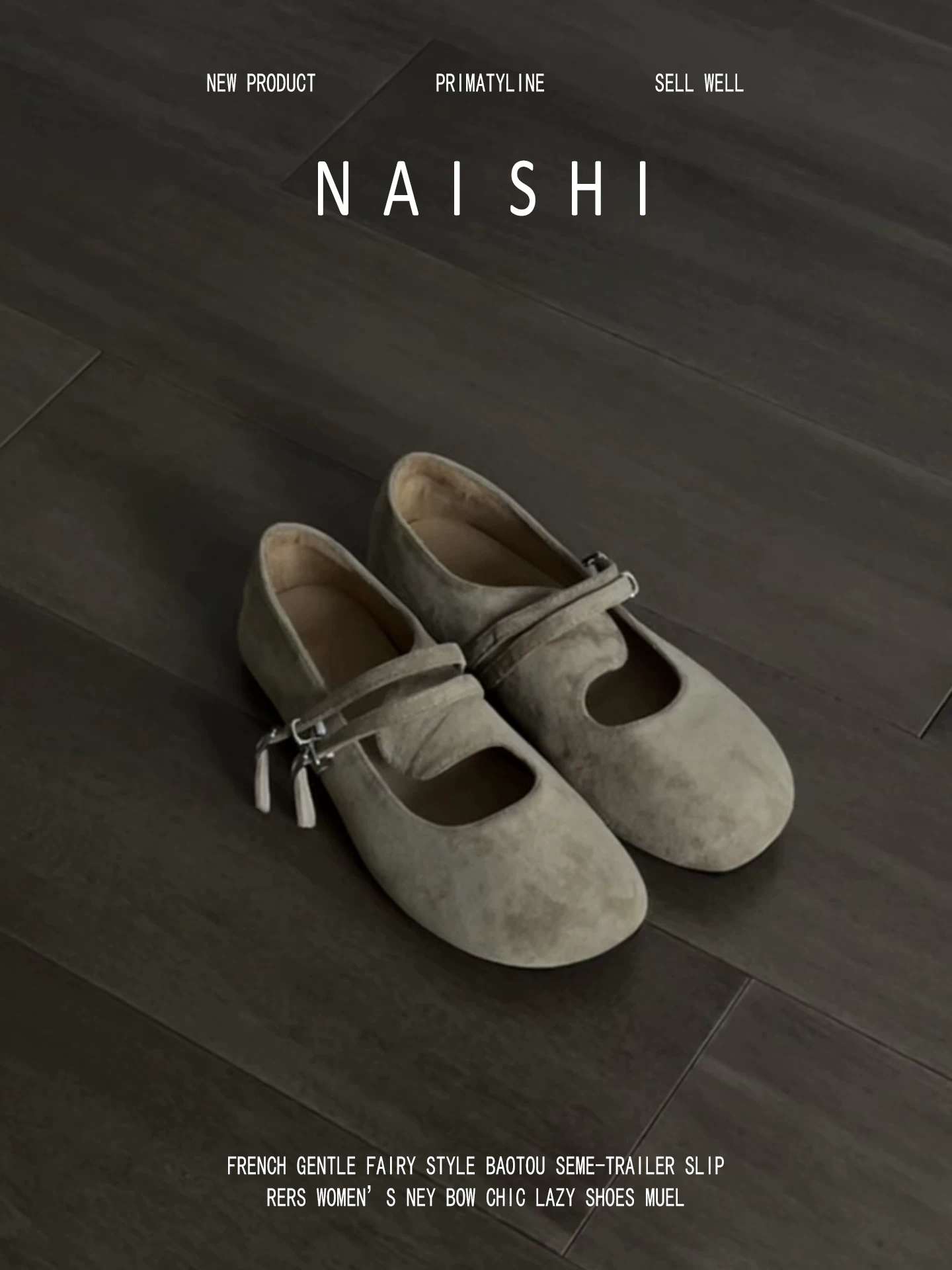 Phiên bản da cừu! Giày Mary Jane da lộn cổ điển có quai đơn, giày đế bằng thoải mái kiểu Birkenstock, giày lười mũi tròn.
