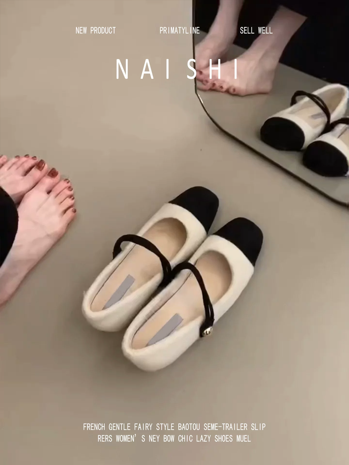 Phiên bản da cừu! Giày Mary Jane kiểu Chanel dành cho nữ với độ tăng chiều cao ẩn, giày đơn bằng da lộn lông thú, giày dạ hội phối màu.