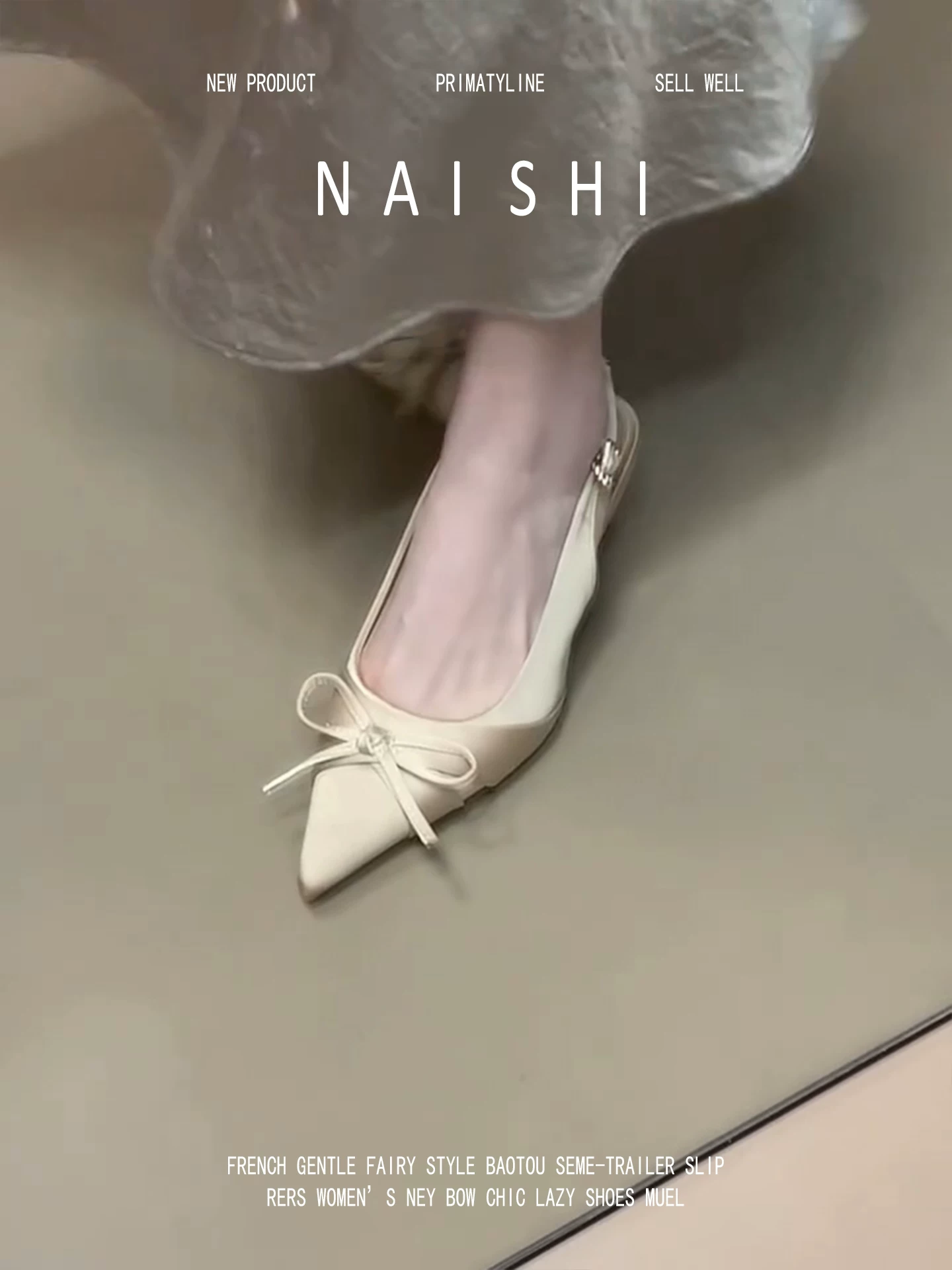Phiên bản da cừu! Dép quai ngang buộc nơ ngọt ngào, giày satin gót kitten kiểu Pháp phối cùng chân váy, giày cao gót mũi nhọn.