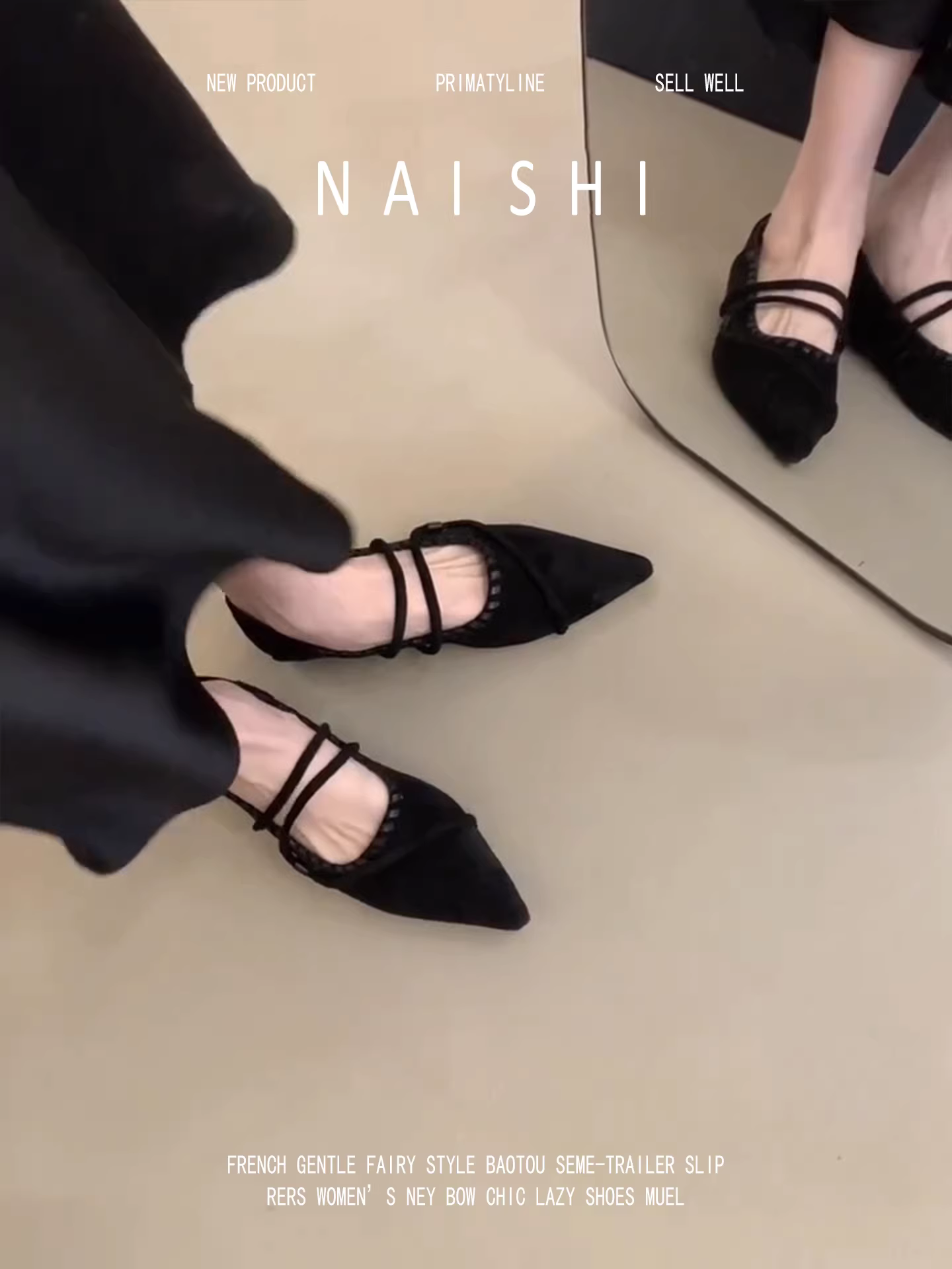 Phiên bản da cừu! Giày Mary Jane màu đen cổ điển dành cho nữ với một dây đeo, gót ẩn, mũi nhọn, giày bà ngoại bằng da lộn thanh lịch.