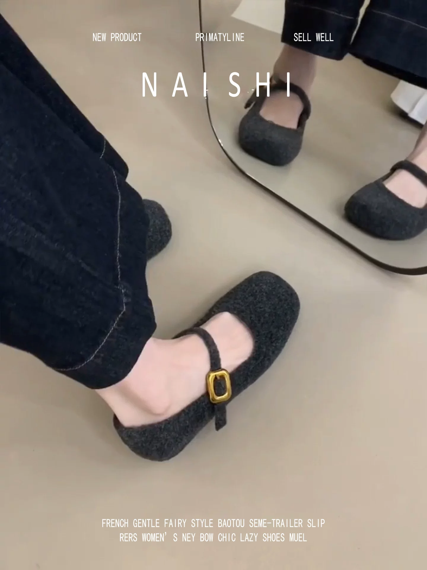 Phiên bản da cừu! Giày lông cổ điển, giày Mary Jane thanh lịch mùa đông dành cho nữ, quai đơn có tăng chiều cao ẩn, giày lông mềm mại.