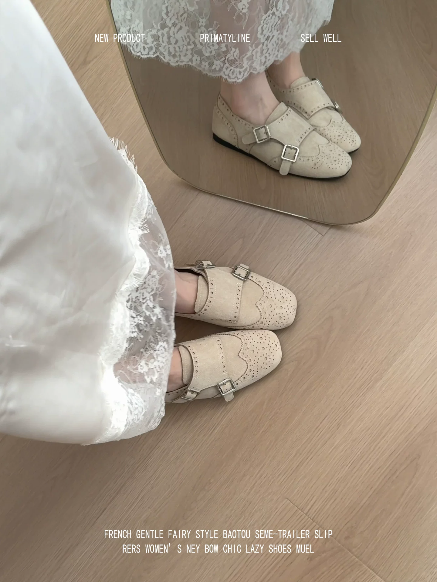 Phiên bản da cừu! Giày Mary Jane kiểu brogue chạm khắc cổ điển dành cho nữ, giày lười kiểu Anh, giày da nhỏ kiểu cũ.
