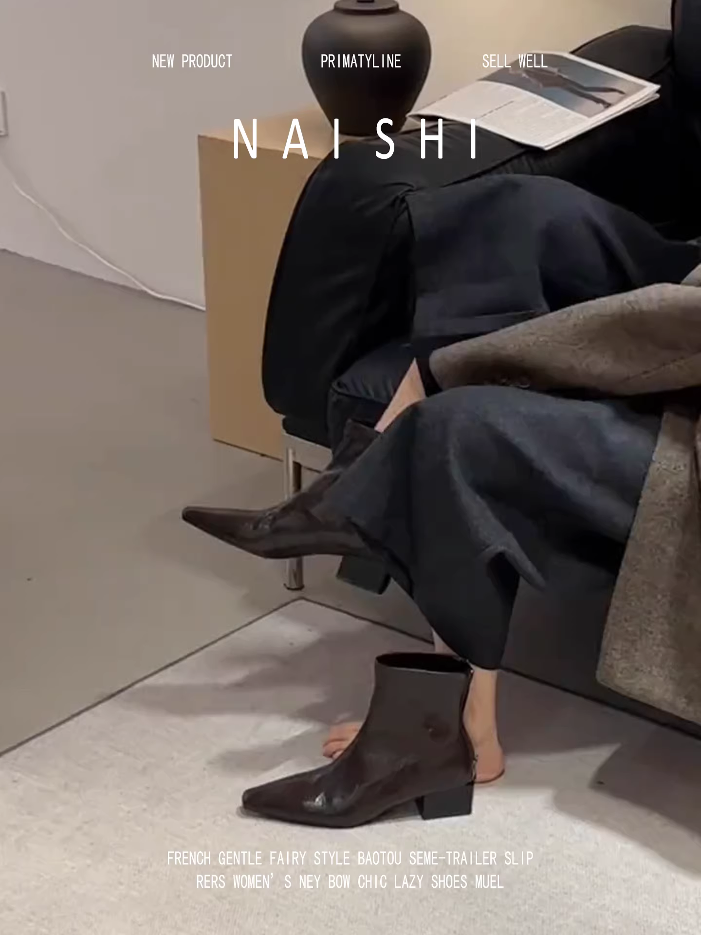 Phiên bản da cừu! Giày bốt cổ ngắn bằng da thật kiểu cổ điển dành cho nữ có khóa kéo phía sau, giày bốt Martin gót dày đa năng, giày Chelsea mũi vuông đi làm.