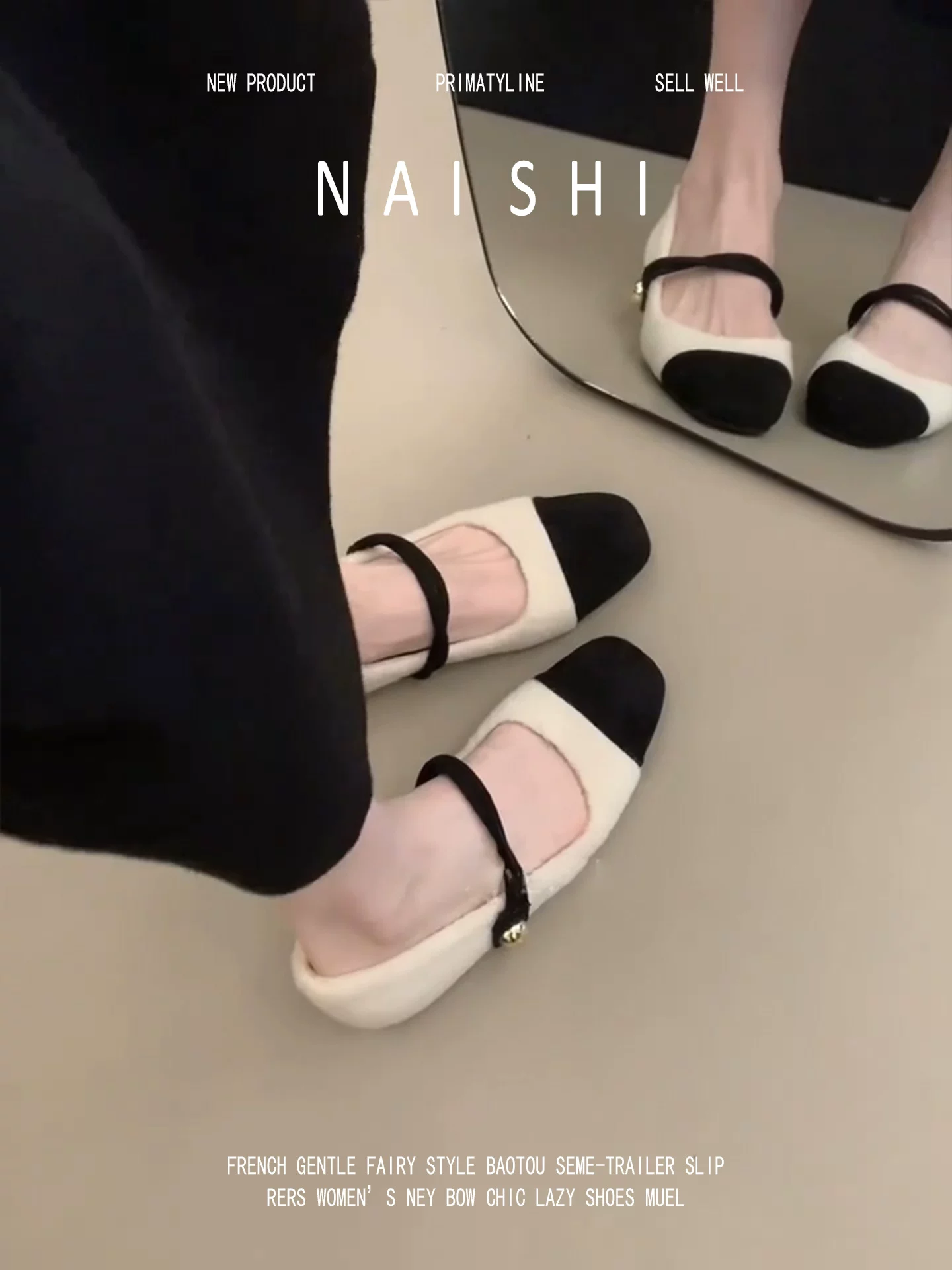 Phiên bản da cừu! Giày Mary Jane kiểu Chanel dành cho nữ với độ tăng chiều cao ẩn, giày đơn bằng da lộn lông thú, giày dạ hội phối màu.